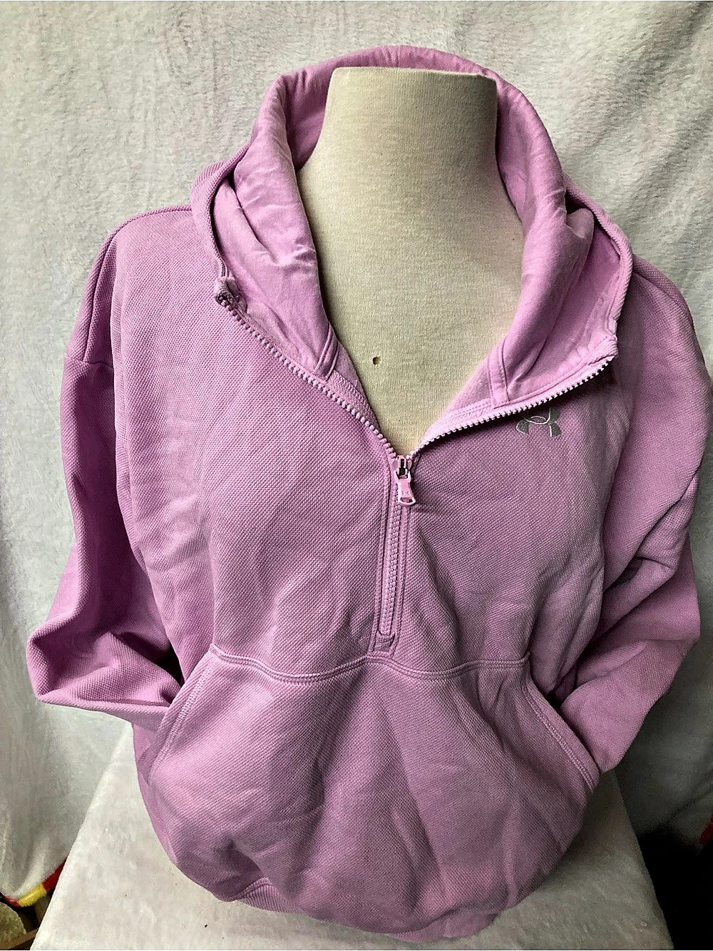 Under Armour Pink Half-Zip Hoodie Size XL